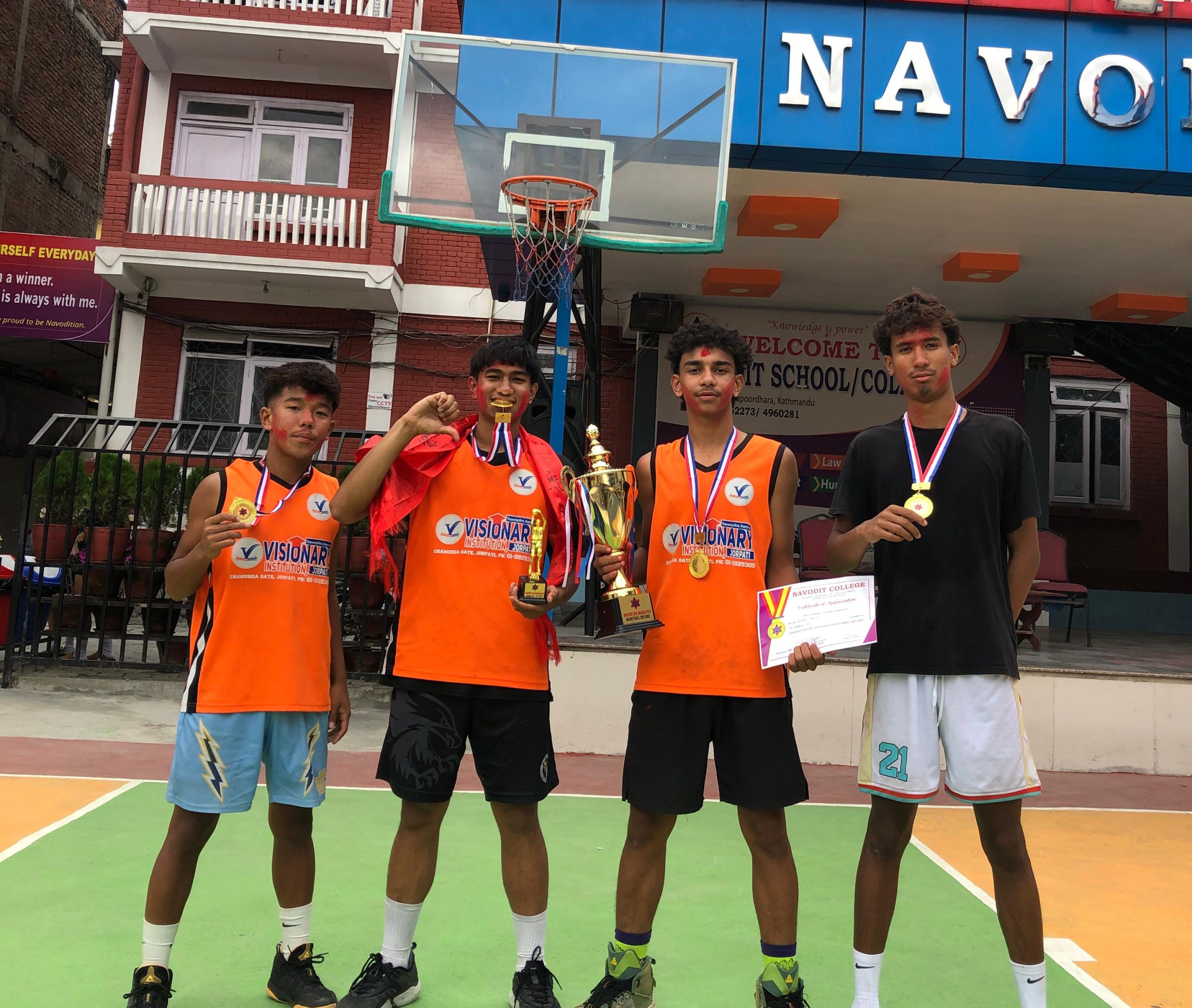 भिजनरी इन्ष्टिच्युसनले ३x३ बास्केटबल कपमा कब्जा गर्यो प्रथम स्थान!